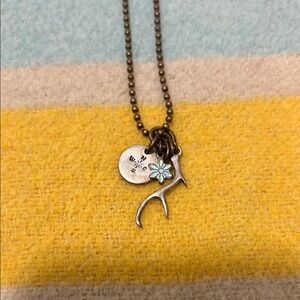 Antler, Compass, Flower Necklace